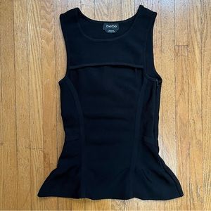 Bebe peplum cutout tank